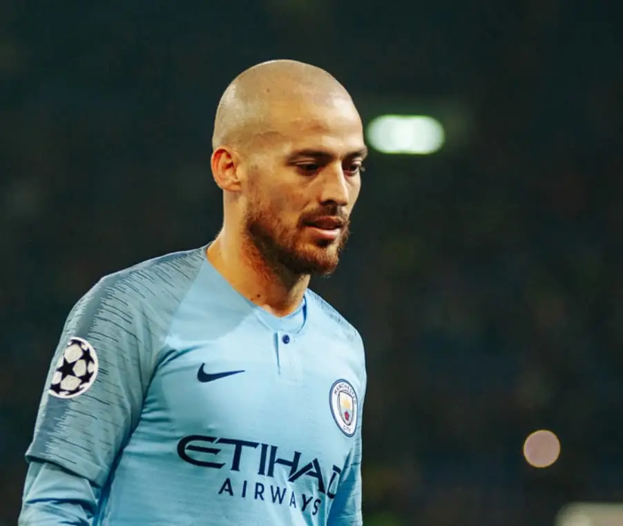 David Silva's shaven head