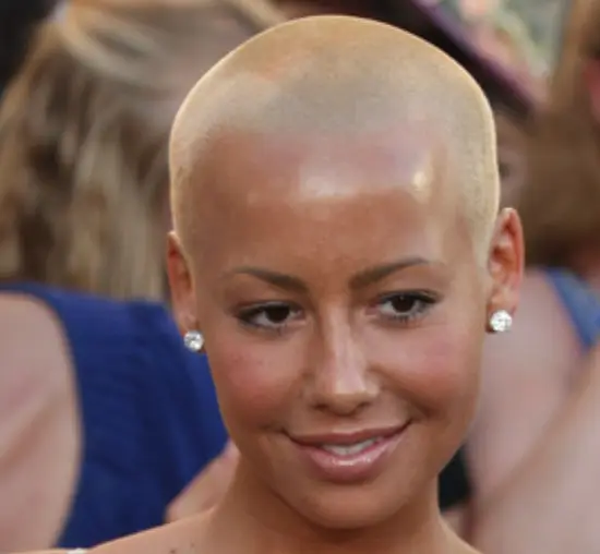 Amber Rose bald