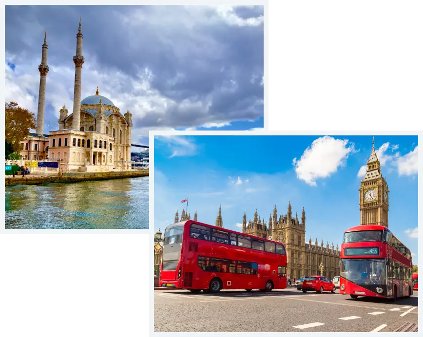 Istanbul, Turkey and London, UK